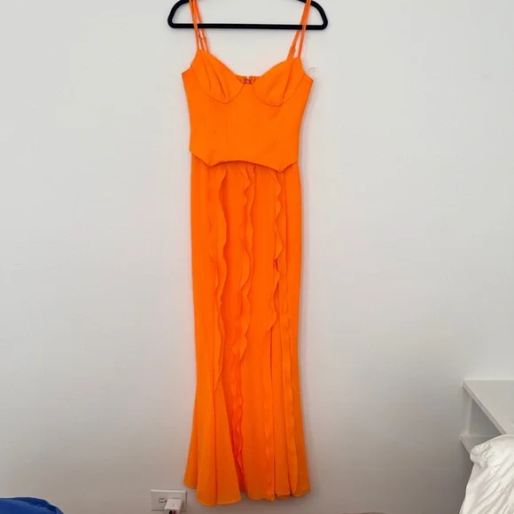 Oh Polly Corset Frill Skirt Maxi Dress - Picture 3 of 7